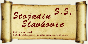 Stojadin Slavković vizit kartica
